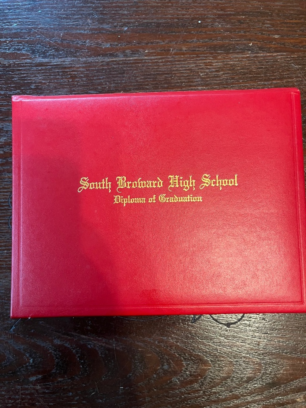 South Broward High School Diploma of Graduation Case Holder Blue and Gold
